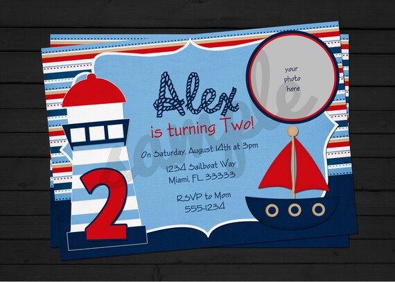 Nautical Party Invitation Templates 5