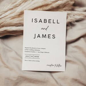 Minimalist Printable Wedding Invitation Modern Wedding Bundle Pack RSVP Card Directional Signage Engagement announcements prints