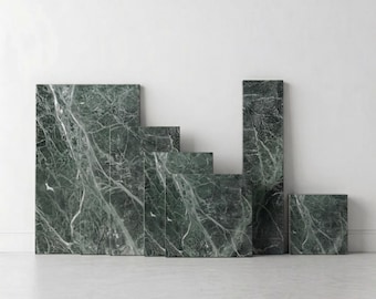 Losa decorativa de mármol verde / Decoración de consola de lujo / Bandeja para mesa de centro