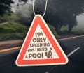 Funny Speeding Poo Meme Car Air Freshener | Joke Gift | secret Santa | Christmas Gift | office gift