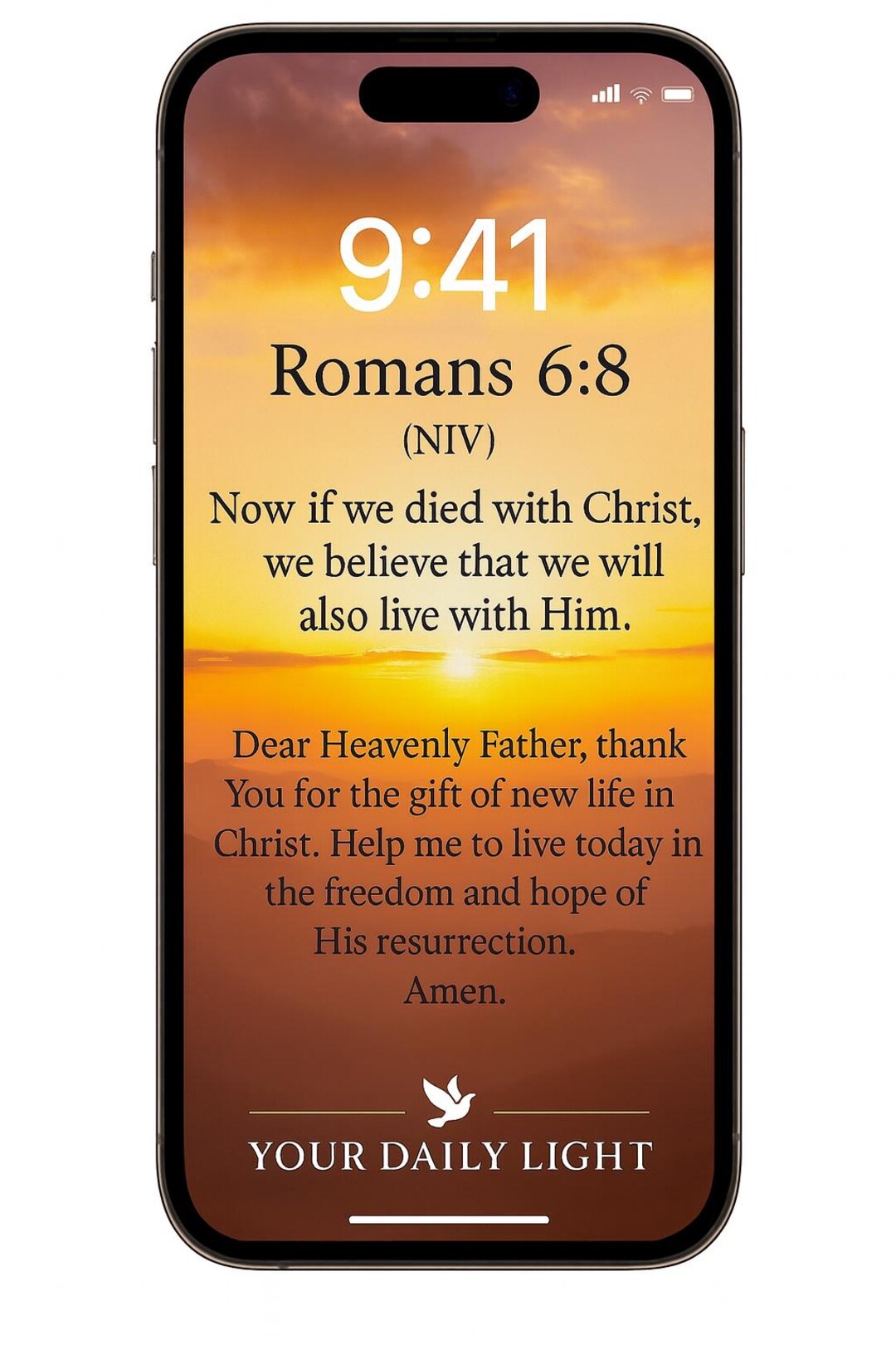 Romans 6:8 Christian Phone Wallpaper | Bible Verse Digital Download ...