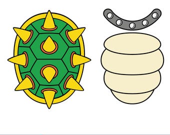 Bowser Costume Svg,Png,Dxf,Eps: Turtle Shell, Dragon Shirt Design Instant Download