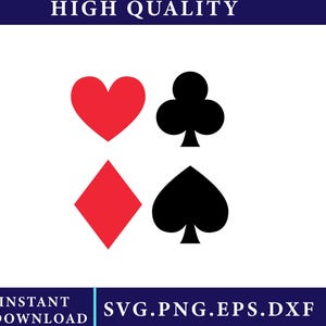 Speelkaart past bij gesneden SVG-bestanden (digitale download)