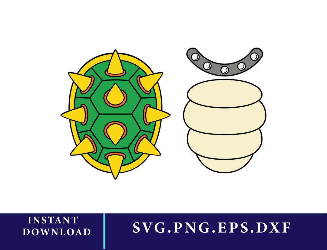 Bowser Costume Svg,png,dxf,eps: Turtle Shell, Dragon Shirt Design ...