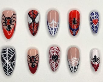 Uñas de araña hechas a mano: diseños de uñas de telaraña a presión