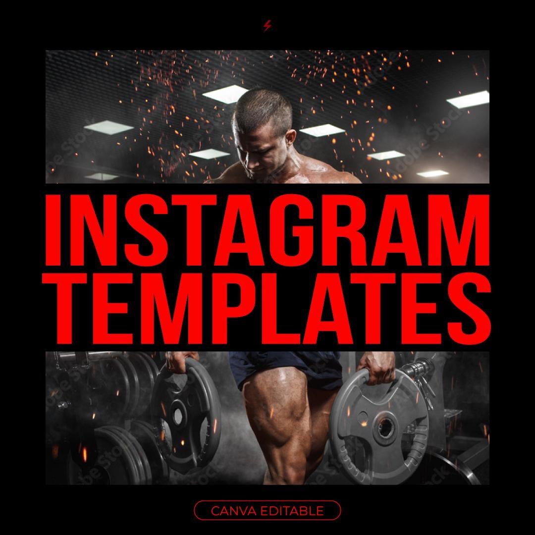 Fitness Instagram Templates for Personal Trainers | Gym Social Media ...