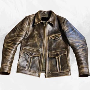 Vintage French Leather Jacket - Etsy Hong Kong