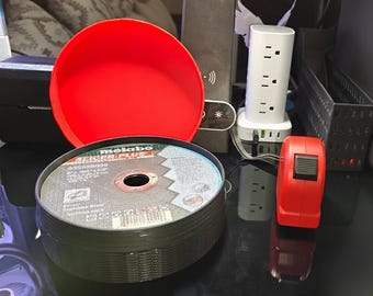 3D Printed Cutting Disc Storage Container: PLA+ 2.0, Screw-On Lid
