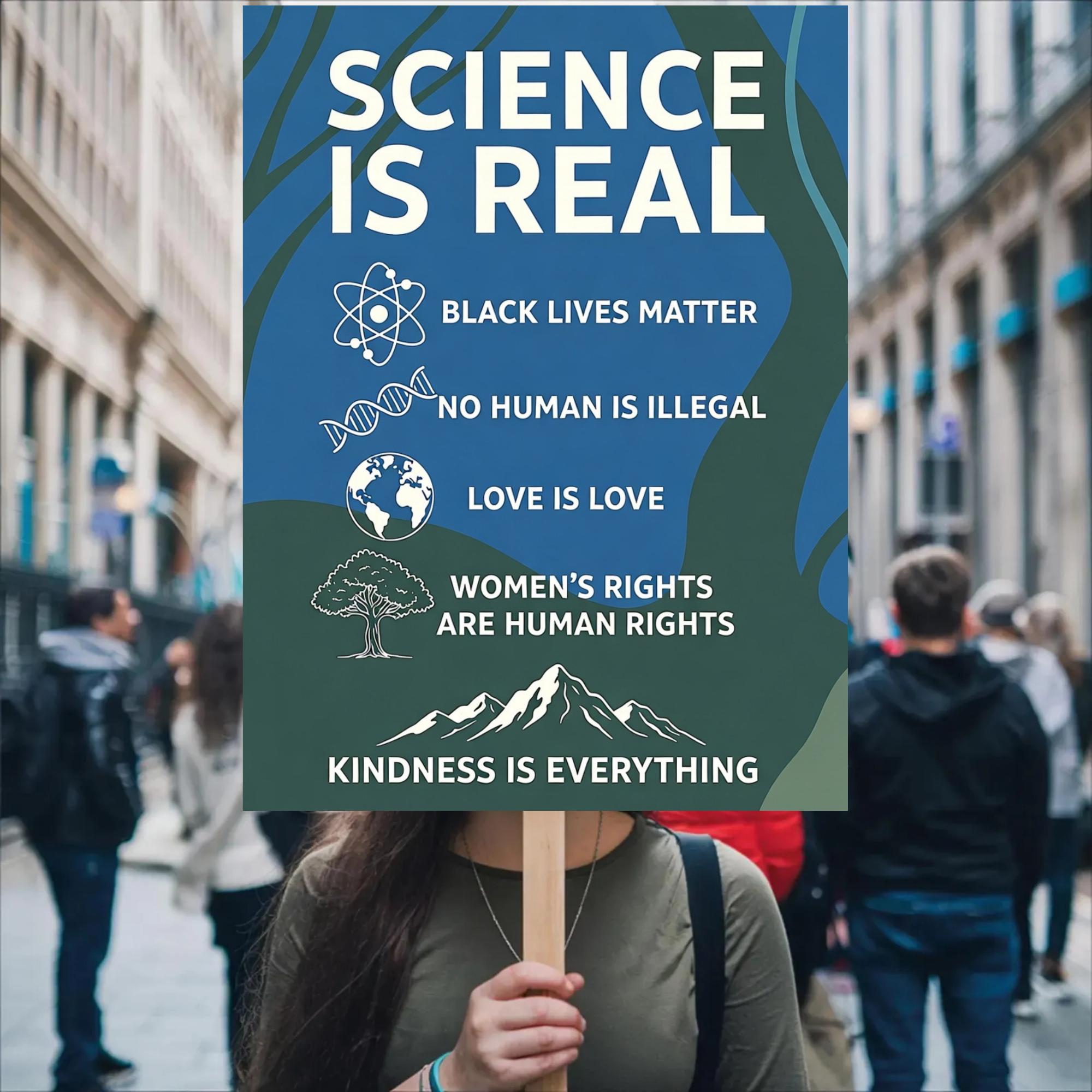 Science Activism Science is Real Protest Poster, Climate Wall Art, Political Activist ...