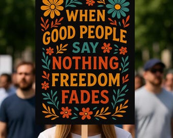Protect Democracy Protest Poster, No Kings Rally Day Protests Sign, Anti-Trump, Political Activist Poster, Rally Sign, Resist Fascism Poster