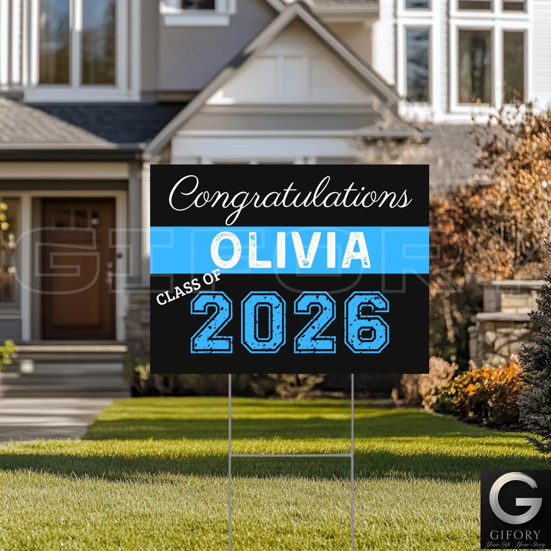 Personalized Graduation Yard Sign 2026, Custom Name Senior Sign, Class ...