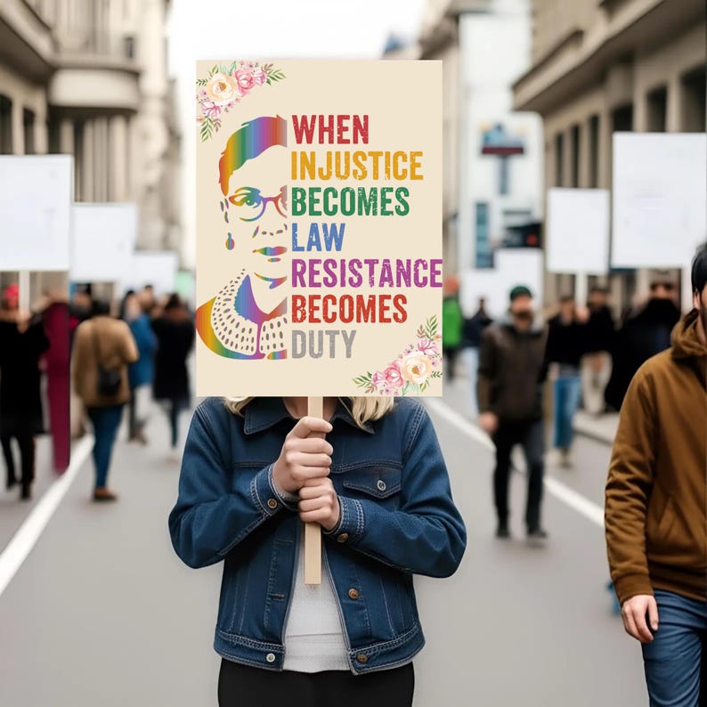 When Injustice Becomes Law Protest Sign, Resistance Becomes Duty ...