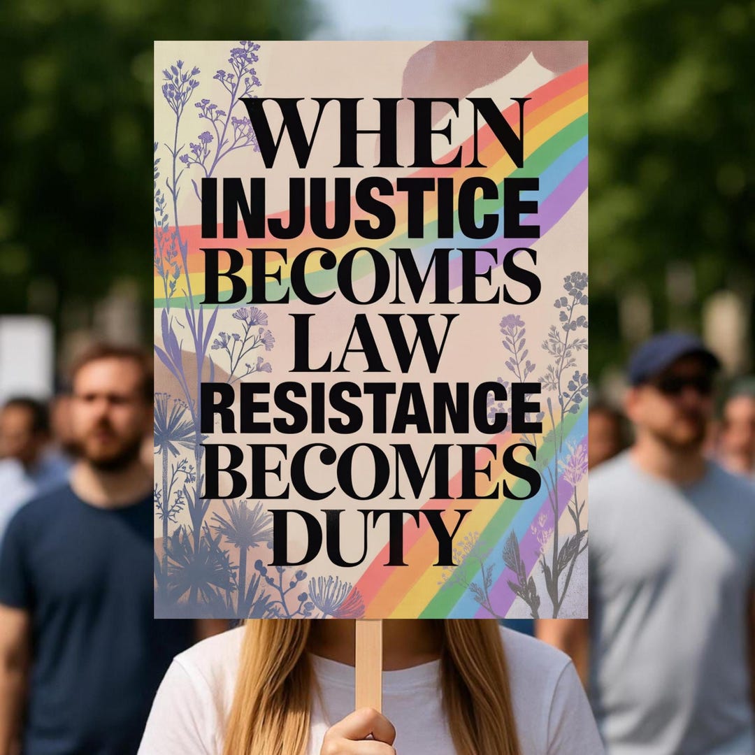When Injustice Becomes Law Protest Sign, Resistance Becomes Duty ...