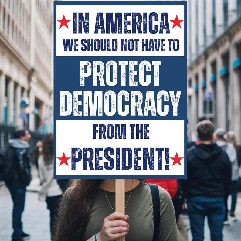 Protest Sign Lettering No Kings Protest Sign, Protect Democracy, Anti Trump Sign, Political ...