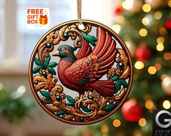 Birdwatcher Ornament Cute Bird Christmas Tree Decor Gift for Bird Lovers and Garden Enthusiasts Perfect for Nature Lovers