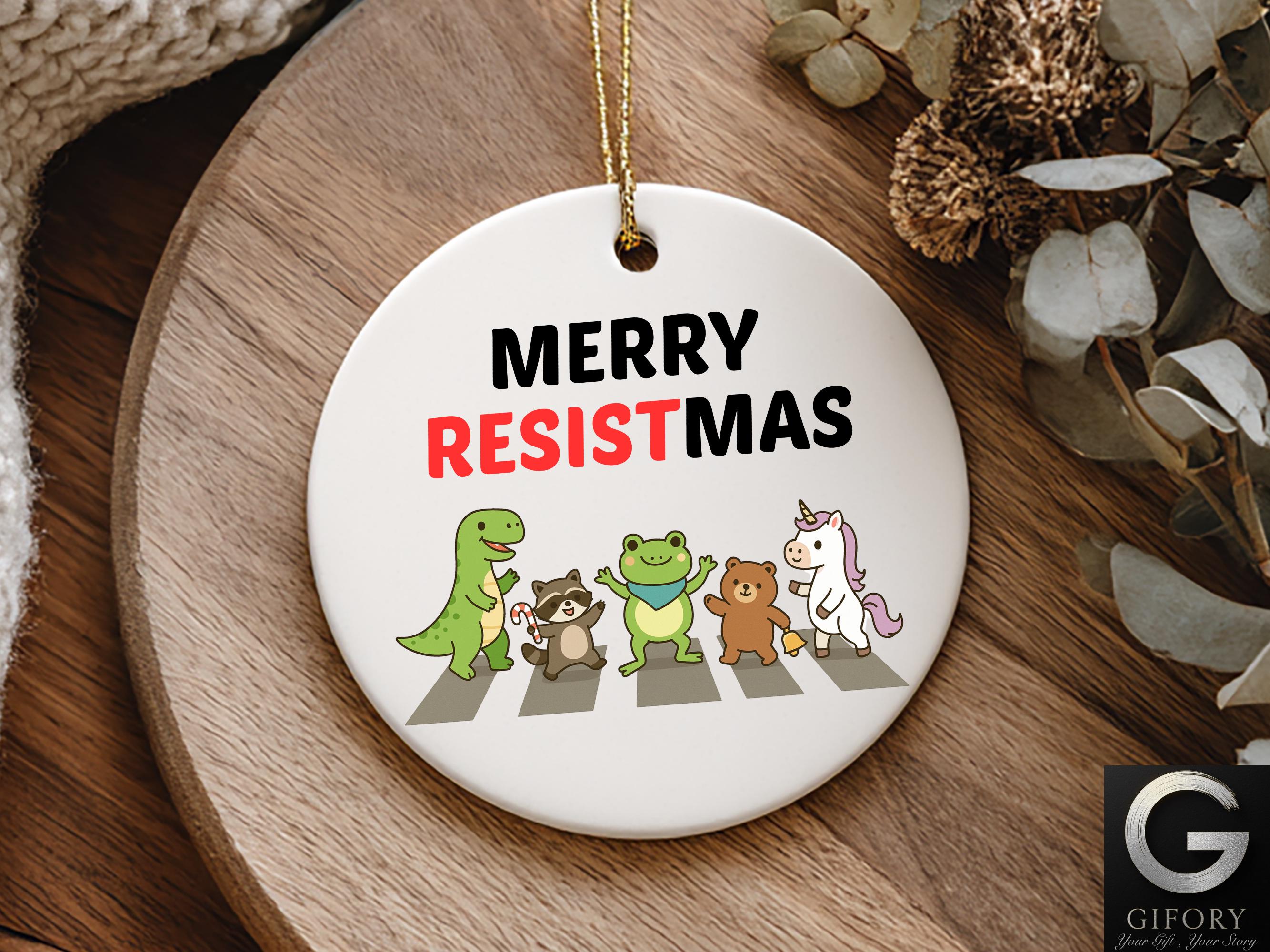 Resistmas Rabbit Resist Inflatable Costume Portland Frog Merry Resistmas Christmas ...