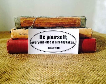 Oscar Wilde Sticker - Literary Art - Literature - Book Lovers  - Readers Gift - Bookish - Motivational Quote - LS012