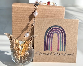Suncatcher Butterfly hangend kristalraam ornament in geschenkverpakking