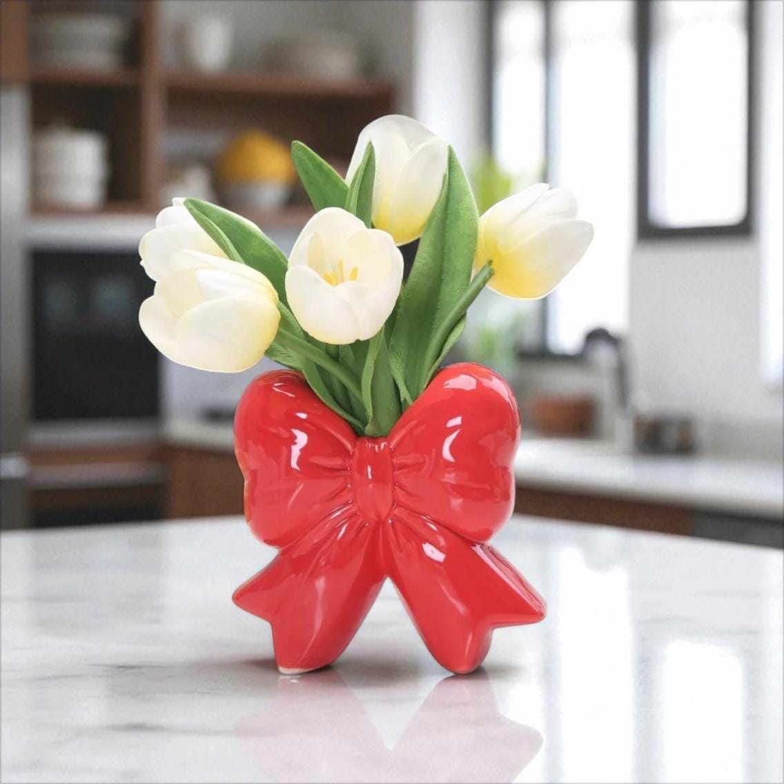 Bow Ceramic Vase - Playful Ribbon Flower Holder - Etsy