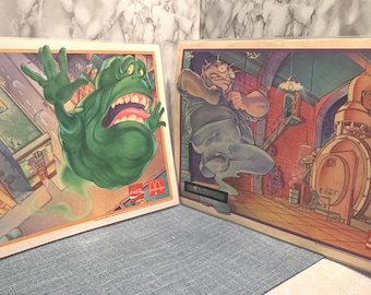 Vintage 1989 Ghostbusters II McDonald’s Coca-Cola placemats set of 3, kitchen decor movie promo art
