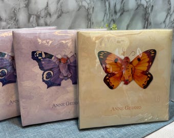 Vintage Anne Geddes Butterfly Photo Album (1) Lavender and Orange Special Memories