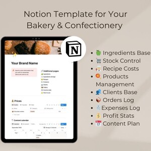 ベーカリー＆菓子店向けNotionテンプレート
