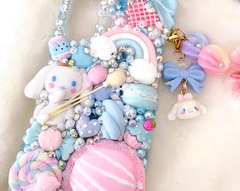 Decoden blue bunny custom kawaii phone case for iphone/samsung