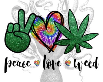Free Free 228 Peace Love And Weed Svg SVG PNG EPS DXF File