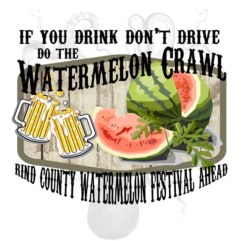 Watermelon Crawl PNG Rind County Watermelon Festival Digital Etsy