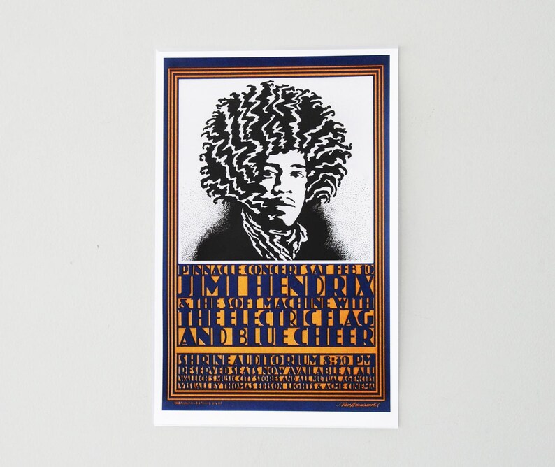 thumbnail image 2 of Jimi Hendrix American Flag Poster – 24x36 – Music Legend Wall Art 2 of 6