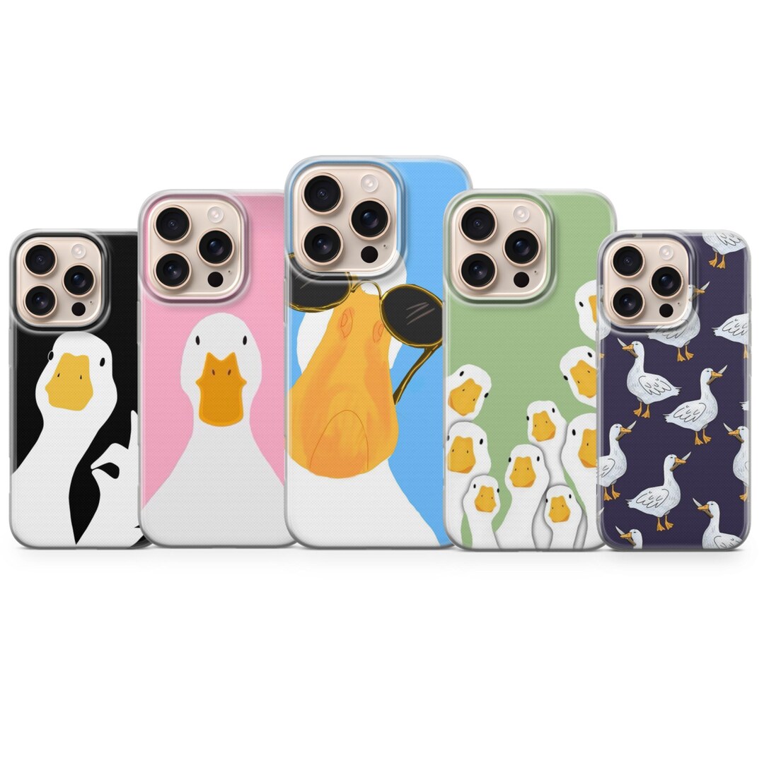 Funny Goose Phone Case, Cute Duck Cover for iPhone 17 Pro Max, 16, 15 ...