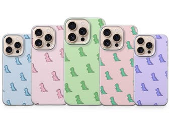 Dinosaur Phone Case Cute Dino Cover for iPhone 17 Pro Max, 16e, 15, 14, 13 & Samsung S26 Ultra, S25 FE, A57, A56, Pixel 10, 9A, 8