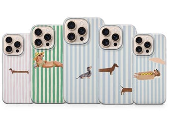 Sausage Dog Phone Case Dachshund Cover for iPhone 17 Pro Max, 16e, 15, 14, 13 & Samsung S26 Ultra, S25 FE, A57, A56, Pixel 10, 9A