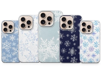 Snöflinge-telefonskal vinterfodral för iPhone 17 Pro Max, iPhone 17 Pro, 16e, 15, 14 & Samsung S25 Ultra, S24 FE, A56, Pixel 10 och mycket mer