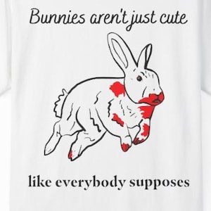 Bloody Bunny Killer Rabbit Shirt, Monty Python Tee, Dark Humor Shirt, Funny Horror Gift