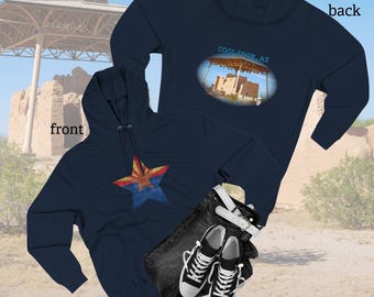 Sudadera con capucha Coolidge AZ: Estrella de Arizona, Ruinas de Casa Grande
