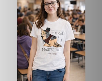 Steampunk Cyber Cat Graphic Tee, Unisex Cotton T-Shirt