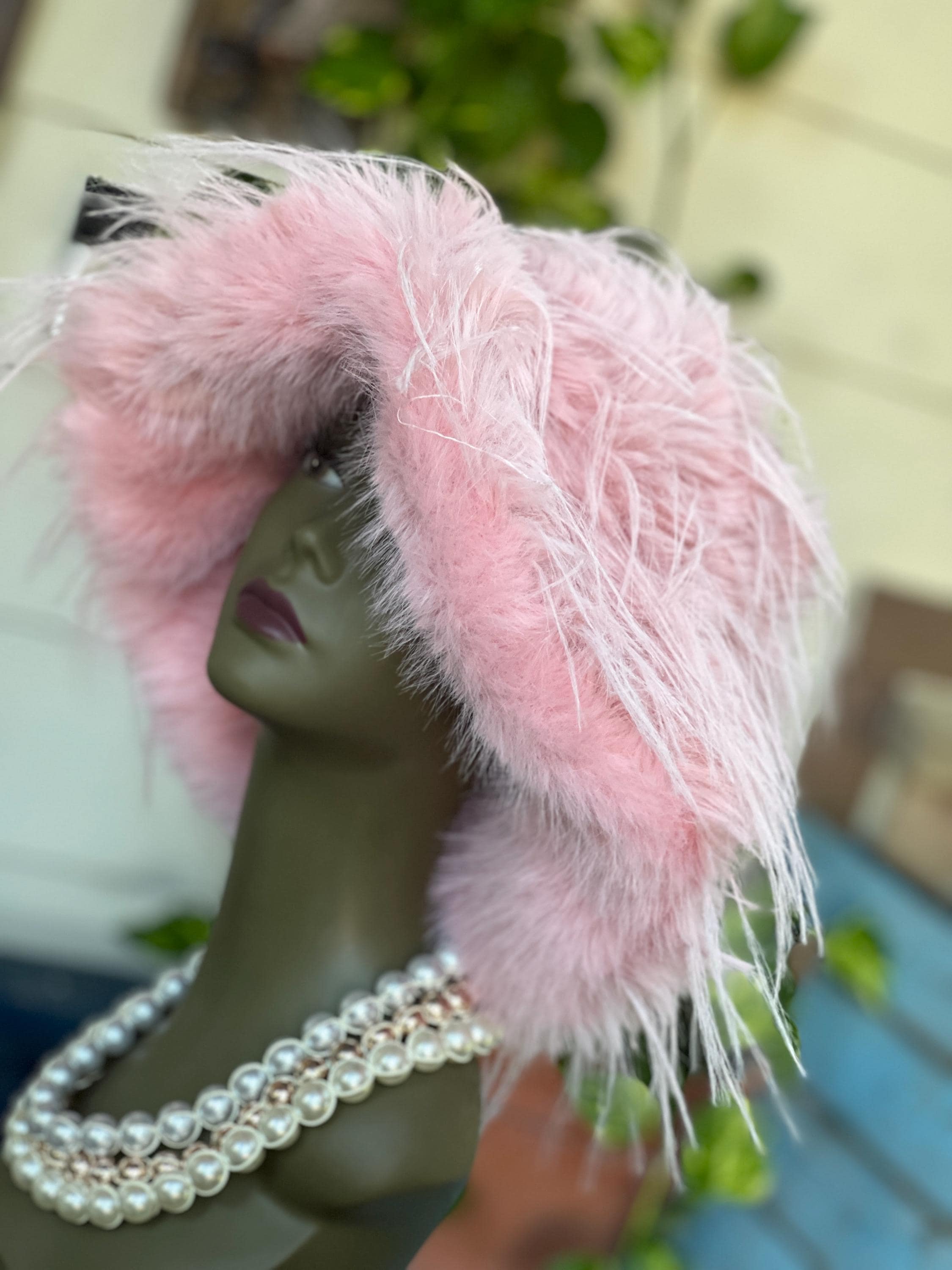 Elegant! Soft Stylish Fabulous Fashionable Faux Fur Blush Pink Warm Hat Ushanka company Pink Faux Fur Winter Hat with Ear Flaps-64  main image 4