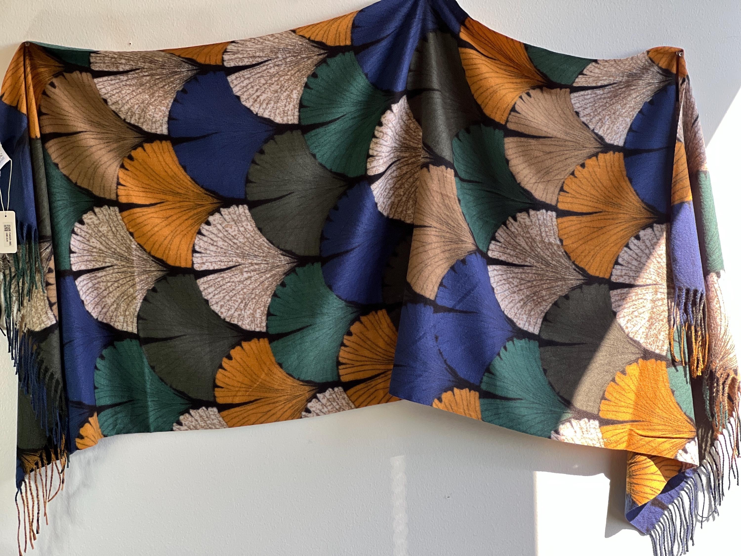 Raquel "Ginkgo Leaves" Sciarpa Di Seta Top Halter - Foto 4