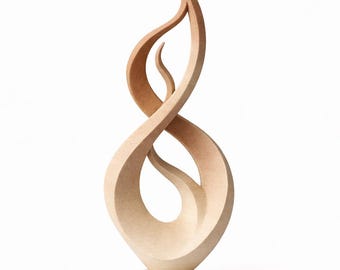 Escultura abstracta moderna "Ignis" – Decoración minimalista para el hogar – Arte impreso en 3D