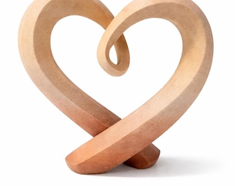 Escultura abstracta moderna “Amor” – Decoración minimalista para el hogar – Arte impreso en 3D