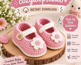 Botines blancos de ganchillo con lazo para bebé – Zapatos hechos a mano para recién nacidos, regalo ideal para bautizos y baby showers.