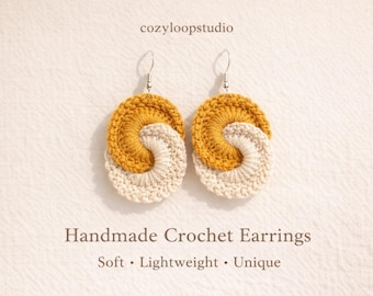 Spirale Häkelohrringe Muster | Moderner Boho-Schmuck (PDF)