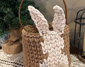 Cesta de conejito de algodón