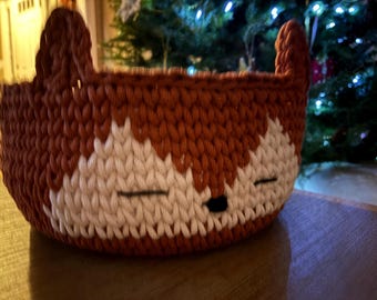 Cestas redondas de zorro hechas a mano