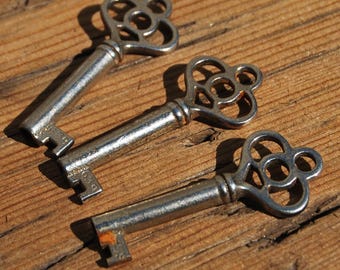 Lot of Three Antique Skeleton Keys