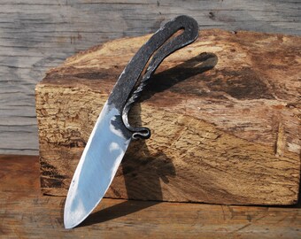 Cuchillo de herrero forjado a mano de 1095 archivo de acero, cuchillo de granjero, cuchillo hecho a mano