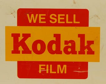Vintage Kodak Advertising Metal Sign, We Sell Kodak Film