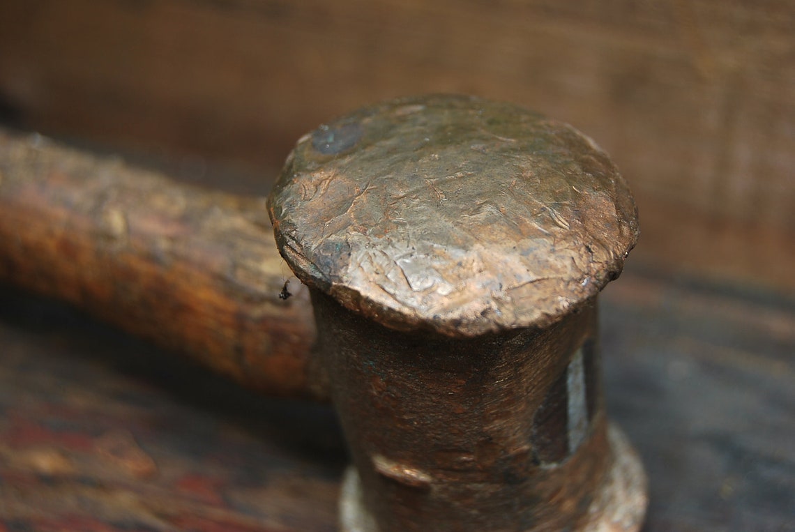 Vintage brass hammer Etsy