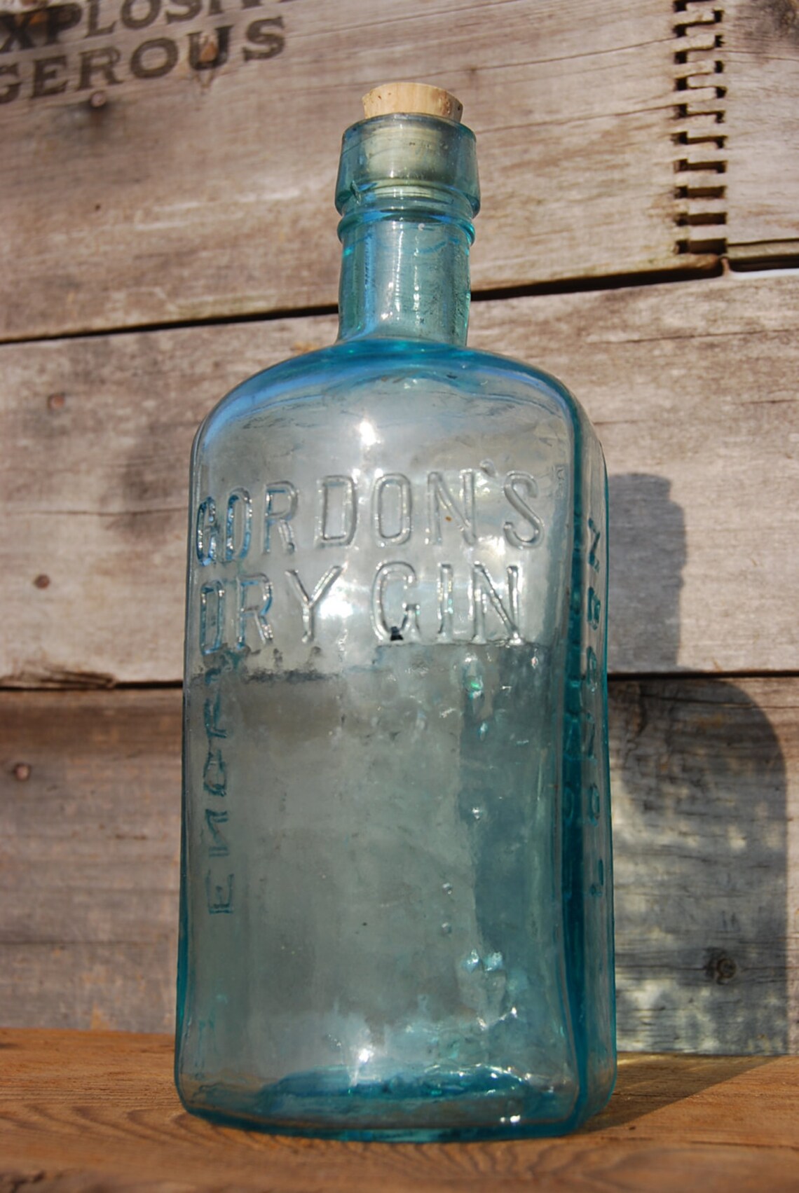 Antique Gordon's Dry Gin Bottle Etsy